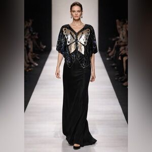 Gorgeous butterfly sequins silk top